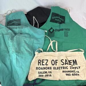 Vintage Frito Apron Hammer mill Papers Green Apron Roanoke Electric Zupply VA